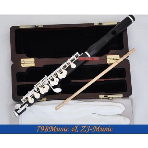 Professional Concert Piccolo-Silver Plated-Grenadilla Black Wood Wooden Ebony