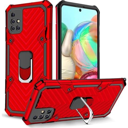 Military Level Shockproof Phone Case for Samsung A71 with 360 Degree Magnetic Ring Holder Kickstand Protective Case