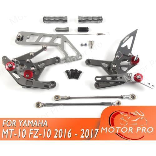 Adjustable Footrests For YAMAHA MT-10 FZ-10 2016 - 2019 Motorcycle Accessories Foot Pegs Rearset Pedal MT10 FZ10 MT FZ 10 GOLD