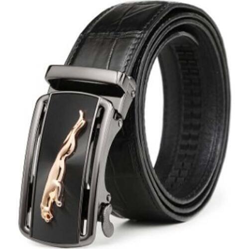 LINSHE belt Mens Genuine leather Automatic buckle crocodile business joker Middle-aged people men belts