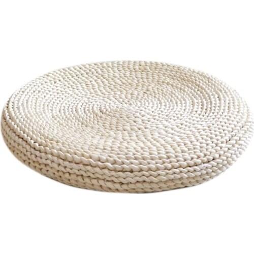 Futon round package mail rattan straw tatami thick bay window cushion hit cushion worship mat yoga mat Corn husk thick3-4cm