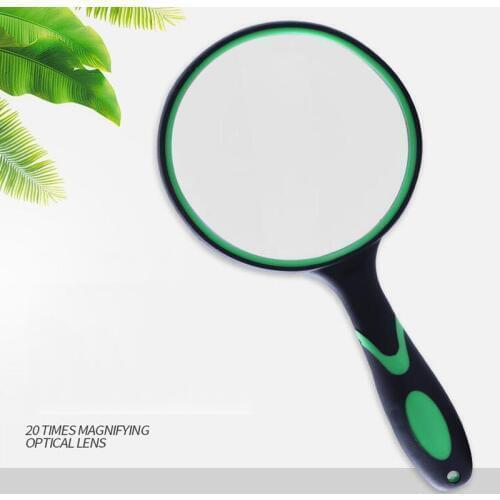 Handheld Portable 10X Magnifier Color Rubber Drop Magnifier Jewelry Newspaper Book Reading High Definition Eye Magnifier