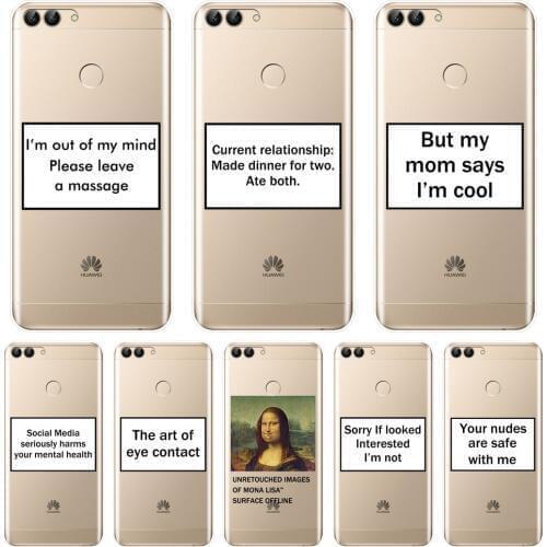 For Huawei P9 P10 P Smart Plus P20 Lite Pro Phone Case Silicone Funny Quote Soft Back Cover For Huawei P8 P9 P10 P20 Lite 2017