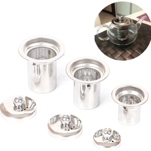 1PC Reusable Stainless Steel Tea Strainer Mesh Infuser Basket Loose Tea Leaf Infusers Herb Filter for Mug Teapot Teaware S/M/L