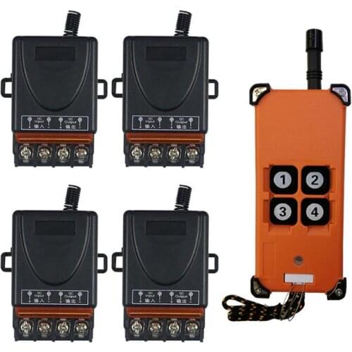 Universal 433mhz DC12V 24V 36V 48V 30A relay RF Wireless radio Remote Control Receiver Transmitter 1000m Pump motor
