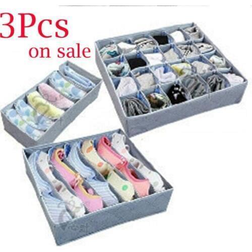 Home Storage Boxes For Ties Socks Shorts Bra Underwear Divider Drawer Lidded Closet Organizer Ropa Interior Organizador