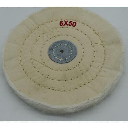 Jewelry Tools Soft White Cloth Polishing Buffing Wheel 6InchX50 Dia 150mm