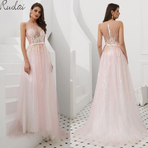 New Dress Gown Evening Dresses Long 2019 Sequined Evening Gowns For Women Evening Dress vestidos de fiesta vestido de noche
