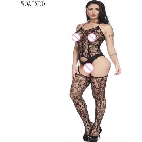 Women Erotic Sexy Lingerie Hot Bodystocking Plus Size Bodysuits Sexy Body Costumes Open Crotch Babydolls Erotic Underwear