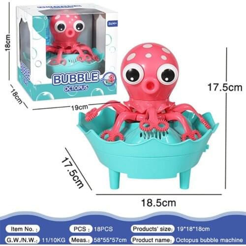 1PC Electric Bubble Machine Summer Toy Outdoor Bubble Maker Octopus Bubble Toy Plenty Bubbles Water Play Toy for Kids A2UB