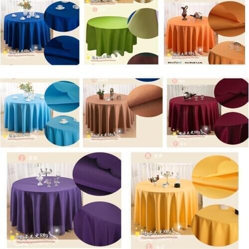 10pcs/lot 70'' Wedding Hotel Banquet Table Cloth Luxury Round Tablecloth wholesale wedding supplies