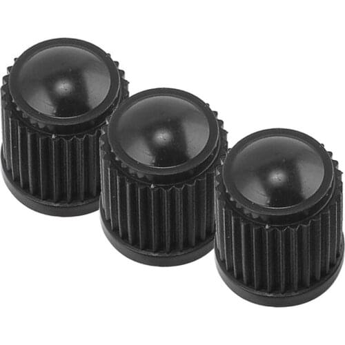 100 Pcs Outdoor Bicycle Tire Valve Cap Bicycle Motorcycle Accessories Black Plastic Car Cap Valve