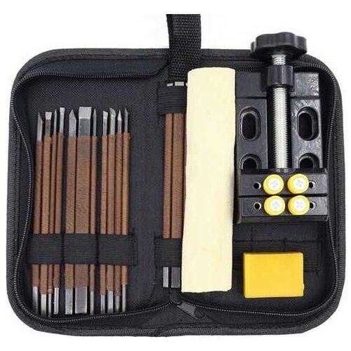 18 Pcs Stone Carving hand Tool set, stone carving chisel set