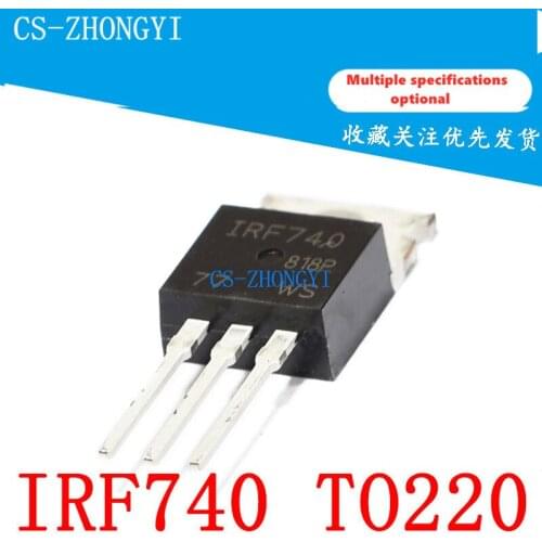 5PCS IRF740 IRF740PBF in-line MOS pipe field effect tube TO-220