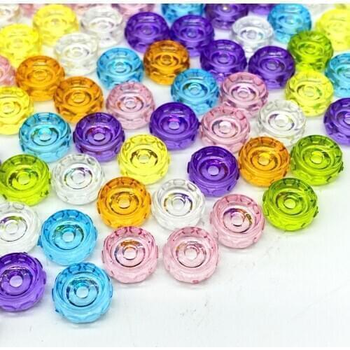 50pcs Cylindrical Acrylic Spacer Beads Loose Beads for Handmade DIY Necklace Bracelet Jewelry Making