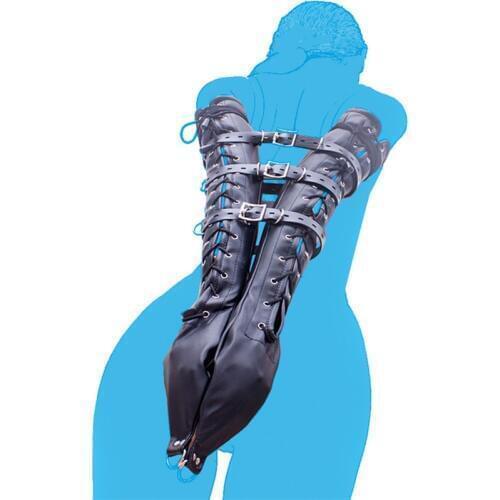 PU Leather Arm Binder Bondage Sleeve Adult Games Sex Slave Fetish Bondage Restraints Handcuffs Sex Game Bdsm Sex Toy for Couples