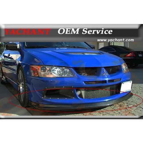 Car-styling FRP Fiber Glass Front Bumper Lip Fit For 2003-2005 Mitsubishi Evolution 8 EVO 8 DL Style Front Lip Splitter
