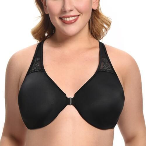 Dotvol Minimizer Bra Women Front Closure Bralette Lingerie Seamless Plus Size Lace Brassiere Soutien Feminino BH Sujetador