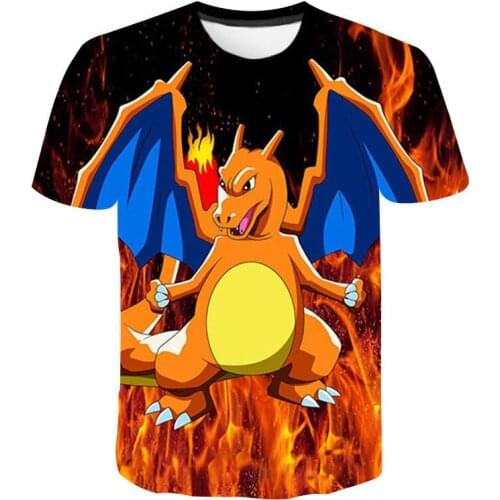 Pokemon Pikachu Kids Clothing Tops Boy T-shirt Game 3D Print T Shirts Funny Anime Short Sleeve Tee Baby Girls Tshirt P07