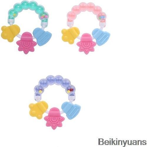 Baby silicone round tooth food food grade care quality silicone teeth rubber necklace toy solid teeth molar rod baby teethers