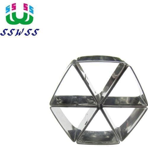 Six Triangle-Modules Cake Decorating Fondant Cutters Tools,Mosaic Puzzle Cookie Baking Molds,Direct Selling