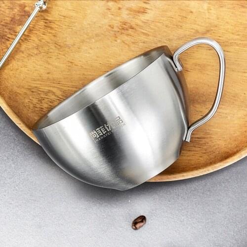 304 Stainless Steel Coffee Cup Heat Resist Water Cup for Home and Office