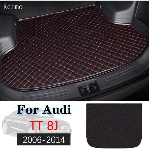 Leather Car Trunk Mat Liner TTS Pad Cargo Pad Carpet For Audi TT 8J 2006-2014 Trunk Boot Mat Tail Cargo Liners 2010 2012 2013