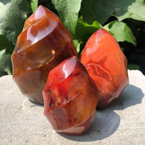 Red agate crystal flame natural Carnelian quartz torch gemstone free form crystals healing Reiki home decor