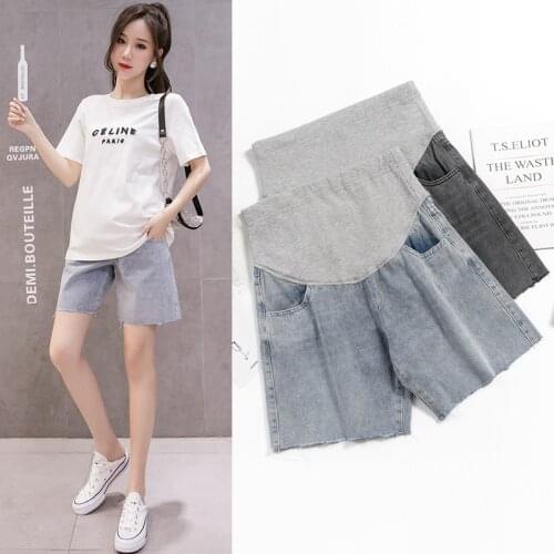 Pregnant Womens Five-Point Jeans Summer Pregnant Belly Lift Pants Shorts Casual Wear Fashion Jeans