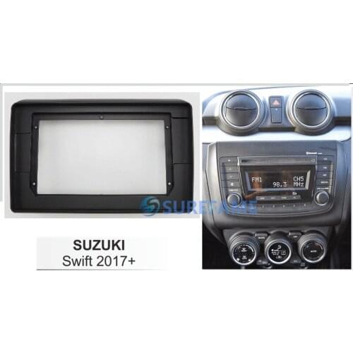 10.1 inch Car Radio Facia Panel for SUZUKI Swift 2017+ Fascia Dash Kit Install Console Panel 10.1inch Plate Adapter Trim Cover