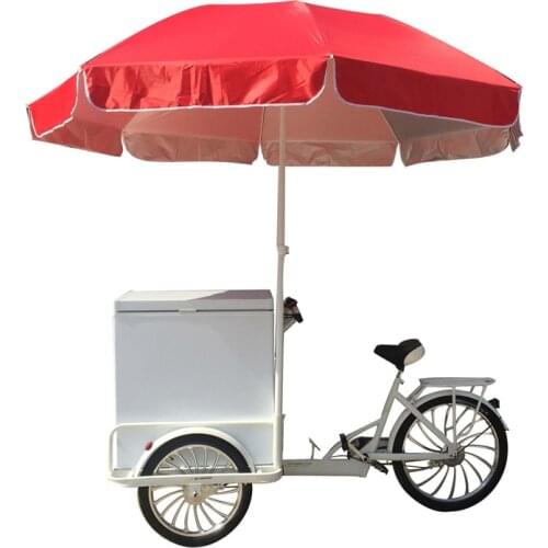 Hot Selling Adult Tricycle Cargo Mini Car Refrigerator Portable Street Food Cart Snack Food Bike Bicycle Pedal Tricycles