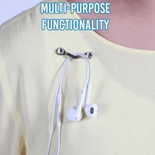 Magnetic Glasses Holder Clip Removable Glasses Headphone Badge Holder Sunglasses Headset Line Clip Hang Magnetic Clip Buckle