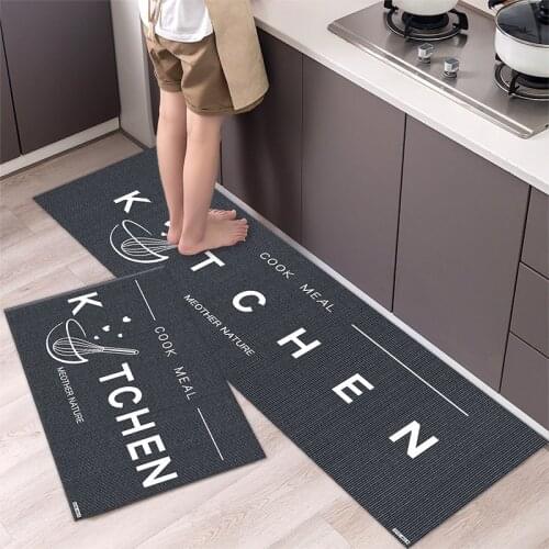 Fashionable Simple Nordic StyleWaterproof Kitchen Floor Mat Household Carpet Long Strip Door Mat Modern Home Decor