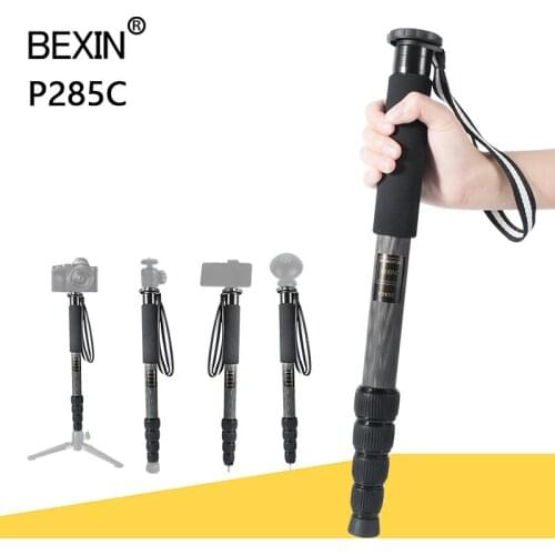 BEXIN P285C Camera Monopod Lightweight Carbon Fiber Tripod Monopod Portable Video Stand Shooting Travel Monpod for DSLR Camera