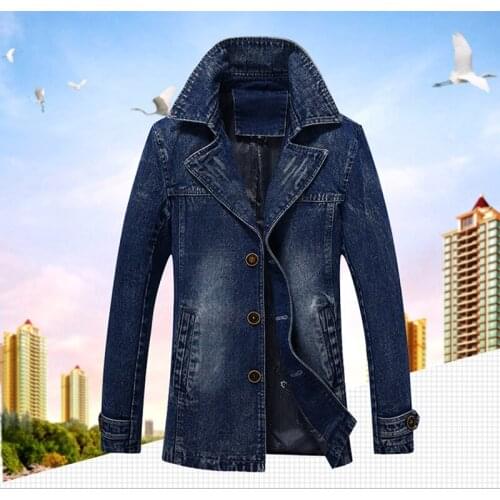 Spring Autumn Denim Jacket Men Outdoor Casual Military Jeans Coat Men Large Size M-4XL Single Breasted Men Clothing Biker Jacket