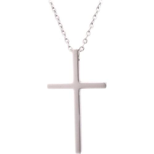 High Quality Stainless Steel Cross Pendant Necklace Mens Cross Necklace Jewelry Gift