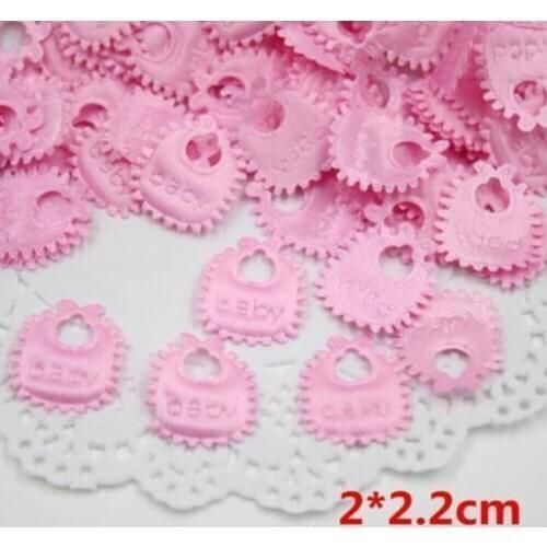 DIY 200pcs baby bib applique scrapbooking baby shower party decoration candy box 20X22MM