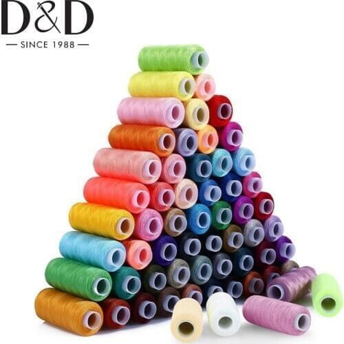 30/60Colors Sewing Thread 250 Yards Polyester Thread Spools Kit for Hand Sewing Machine with Needle Threader DIY Sewing Supplies