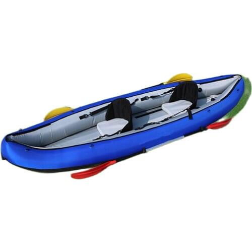 Inflatable Portable Hand-Held Comfort Thick Double Canoe Dinghy Fishing Boat Kayaking Fold