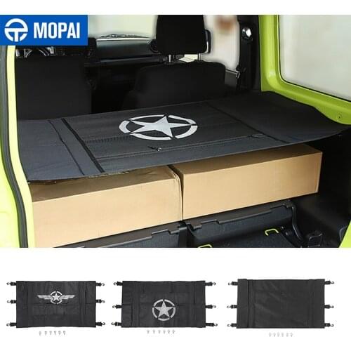 MOPAI Stowing Tidying for Suzuki Jimny JB74 Car Rear Trunk Curtain Cover Storage Bag Net for Suzuki Jimny 2019 2020 Accessories