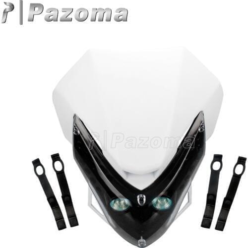 Motocross Headlight Fairing LED Turn Signal Head Light Headlamp For Honda Suzuki Yamaha Kawasaki Dirt Bike Supermoto Dual Sport