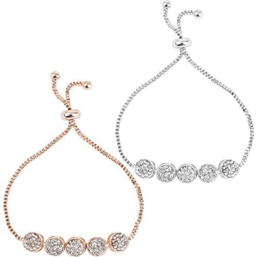 New Fashion Adjustable Bracelets For Women Wedding Crystal Bracelet Charm Femme Party Jewelry Friend Gift