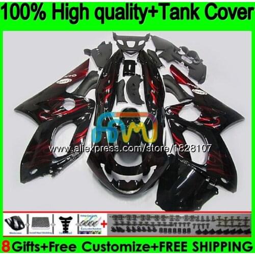 YZF-600R For YAMAHA YZF600R Thundercat 96 97 98 1999 Red flames 2000 2001 02 72BS.63 YZF 600R 1996 1997 1998 99 00 01 Fairing