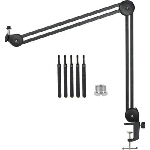 Microphone Boom Arm Stand Heavy Duty Cantilever Bracket Tripod Adjustable Suspension Scissor Spring Built-in Mic Stand