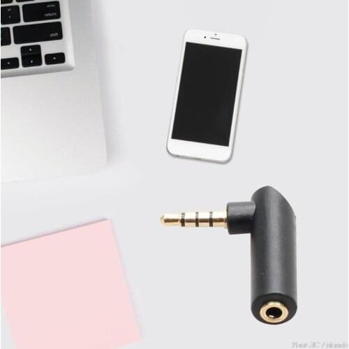 Headphone Splitter 90 Degree Right Angle Plug 3.5mm Angle Male to Female Adapter Stereo Accessories S06 21 Dropshipping