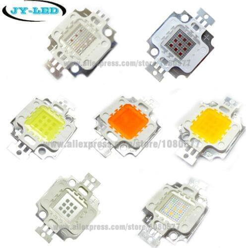 2pcs 45mil 10W High Power Integrated LED For Floodlight Light Source Warm White/Red/Green/Blue/Yellow/RGB/Full Spectrum/UV
