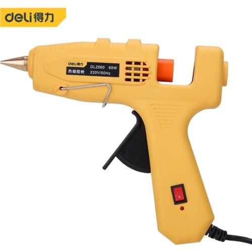 Deli DL2560 Hot Melt Glue Gun Electrical Tools Household Tool DIY Tools PTC Heating Aluminum Outlet Glue Lndependent Switch