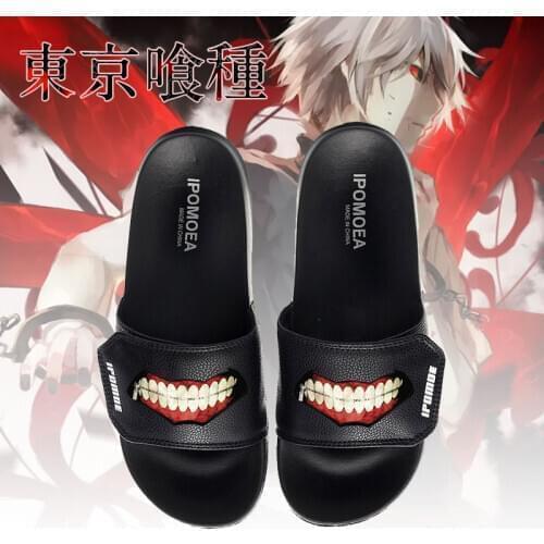 Tokyo Ghoul Cosplay Shoes Slippers Men/Women Kaneki Ken Flip Flops Casual Summer Chaussures Halloween Costume Accessory