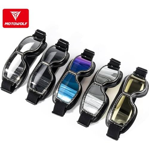MOTOWOLF Universal Motorcycle windproof sand-proof glasses Riding Retro glasses Four-season wind-shielding goggles