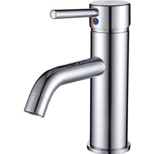 High quality single handle bathroom basin faucet hot and cold water basin mixer copper taps Chrome